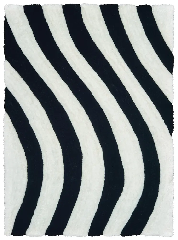 United Weavers Finesse Streamer Black Area Rug  5'3