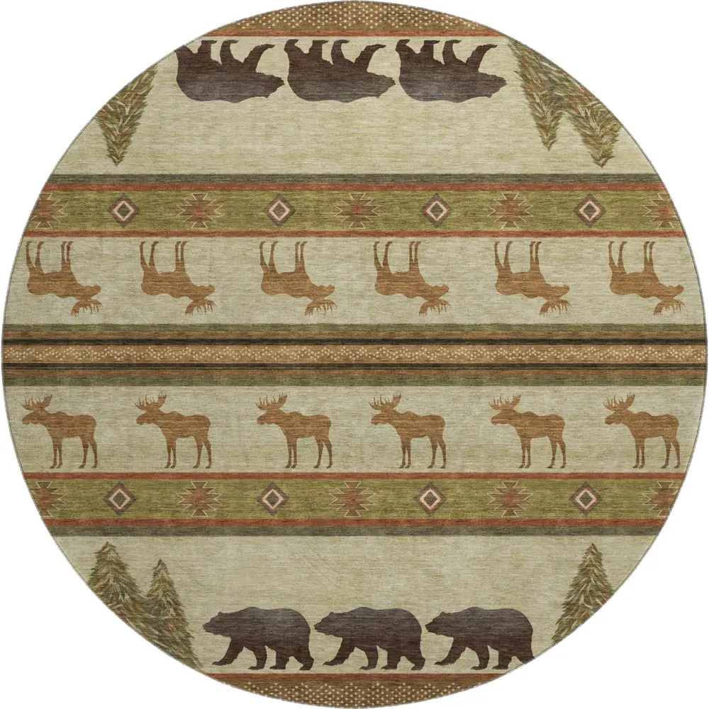 Mayfield AMF141 Brown 8' x 8' Rug