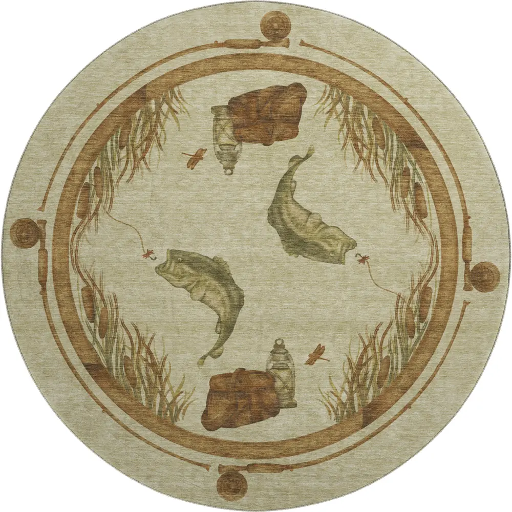 Mayfield AMF145 Khaki 8' x 8' Rug