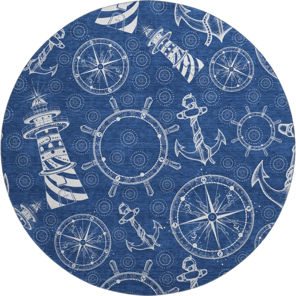 Mayfield AMF154 Navy 8' x 8' Rug