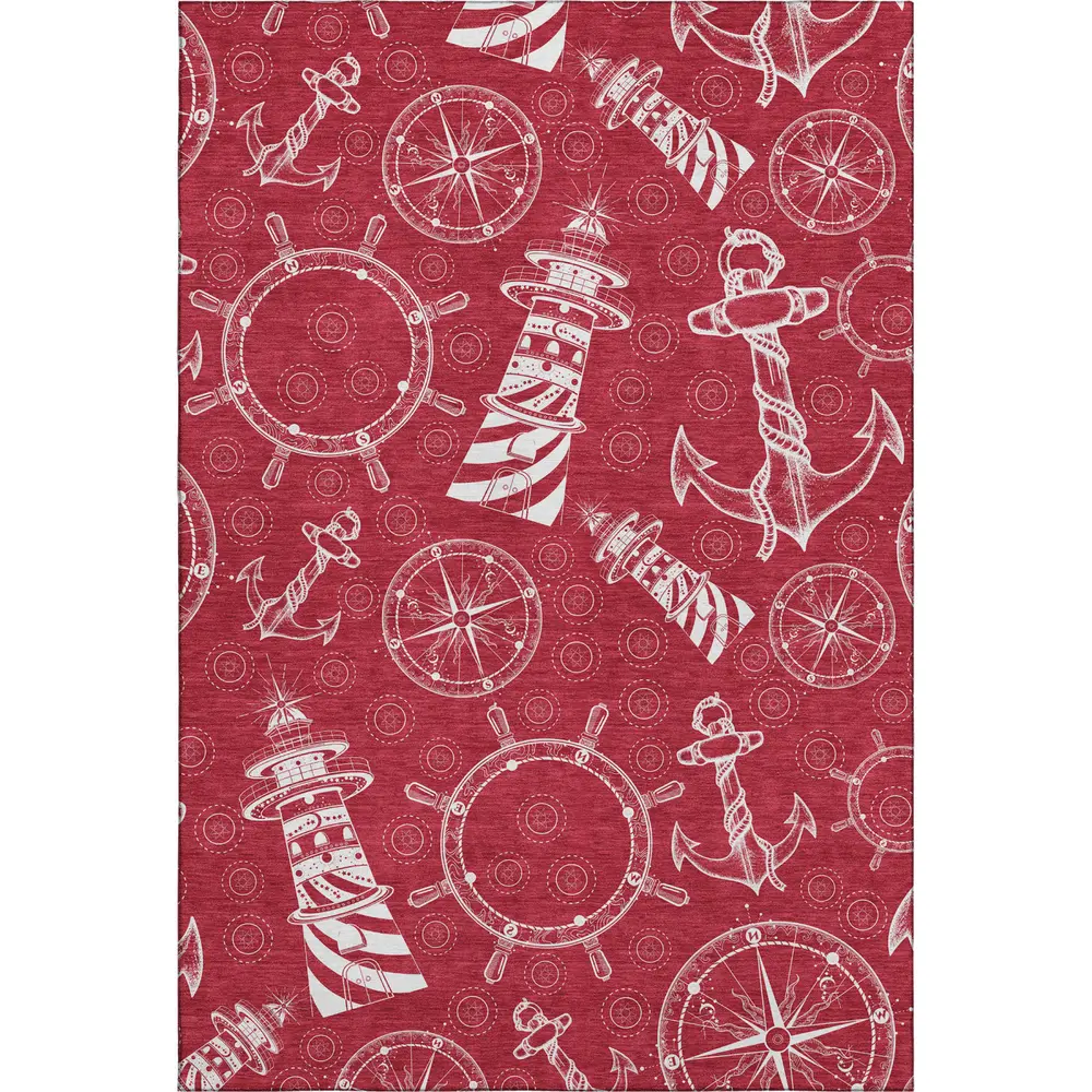 Mayfield AMF154 Red 3' x 5' Rug