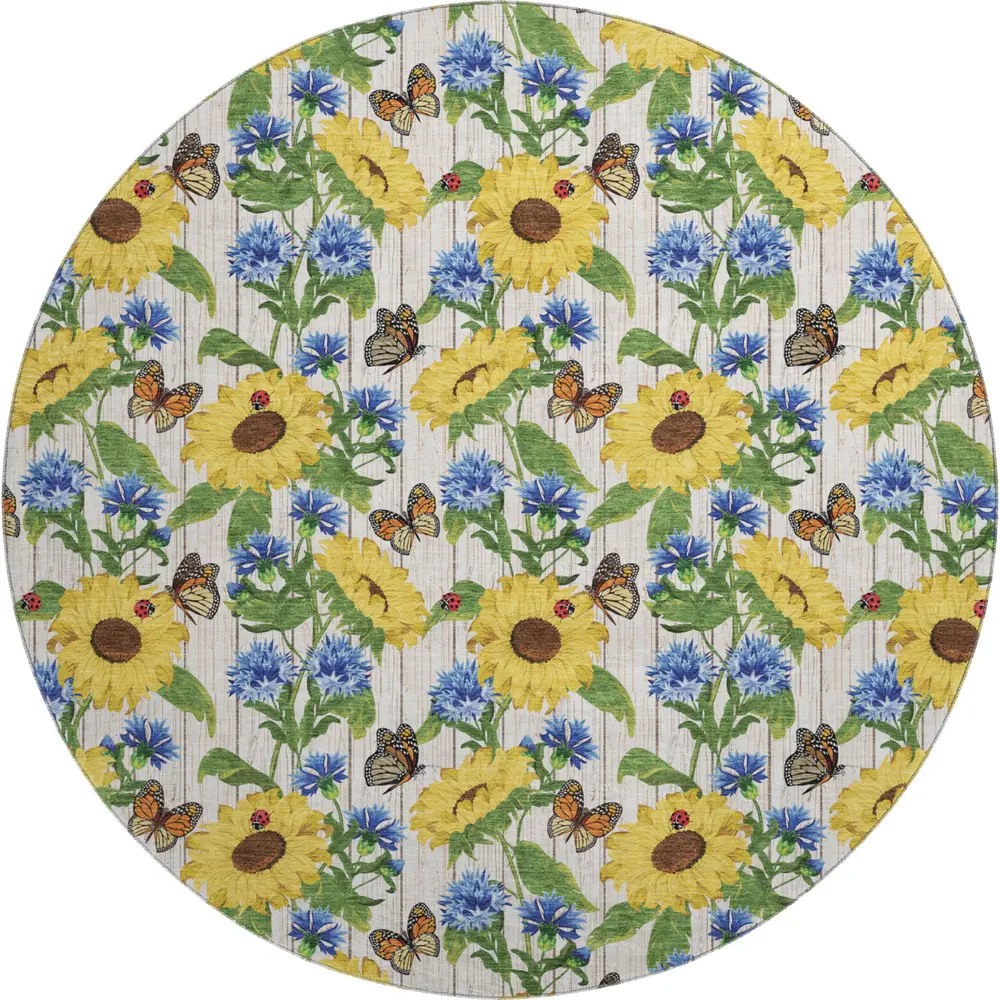 Mayfield AMF171 Yellow 8' x 8' Rug