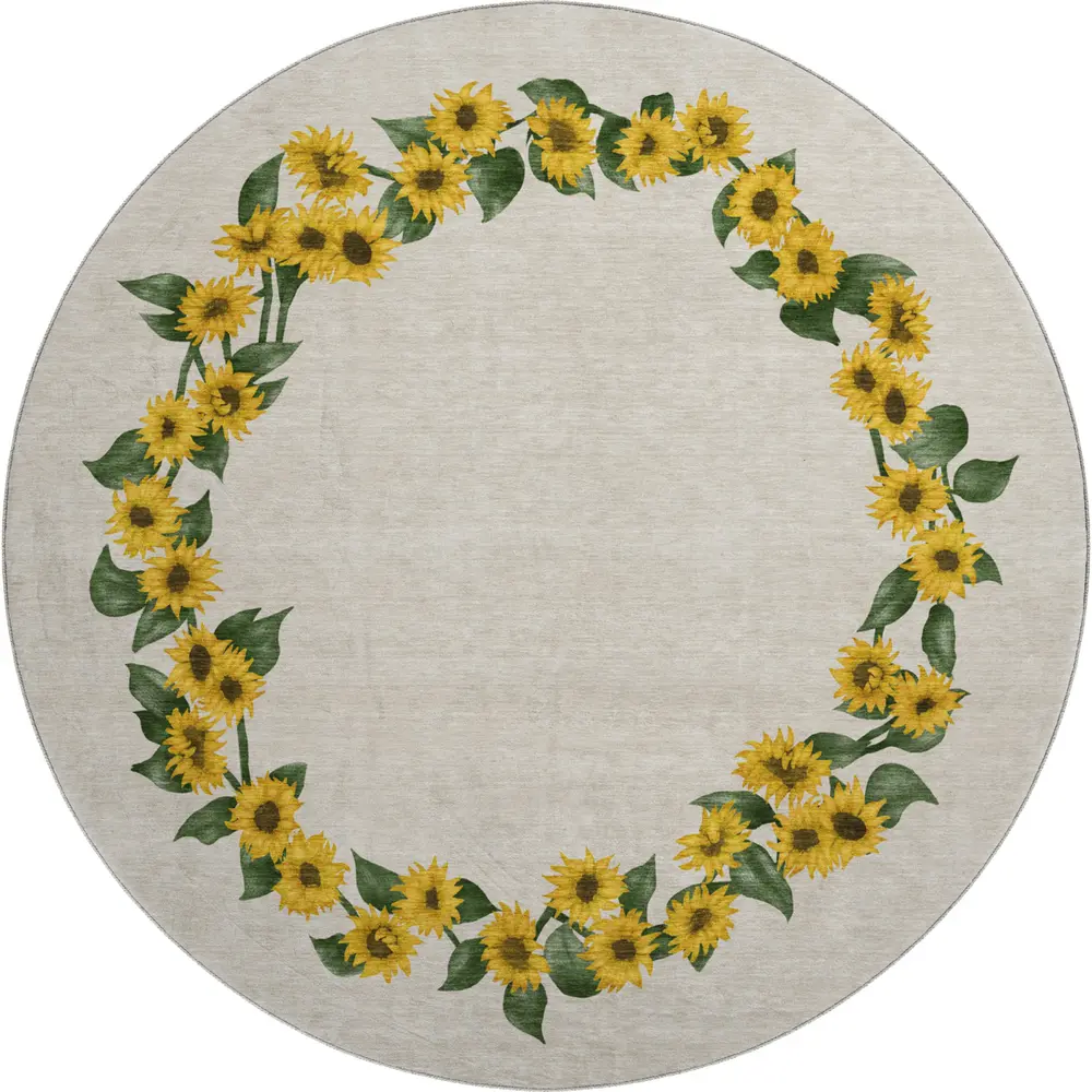 Mayfield AMF172 Yellow 8' x 8' Rug