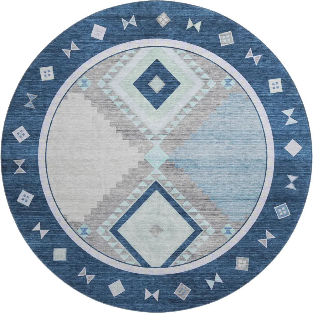 Mayfield AMF177 Blue 8' x 8' Rug