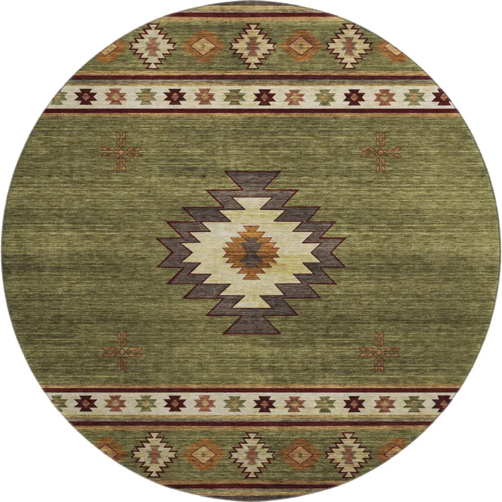 Mayfield AMF179 Green 8' x 8' Rug