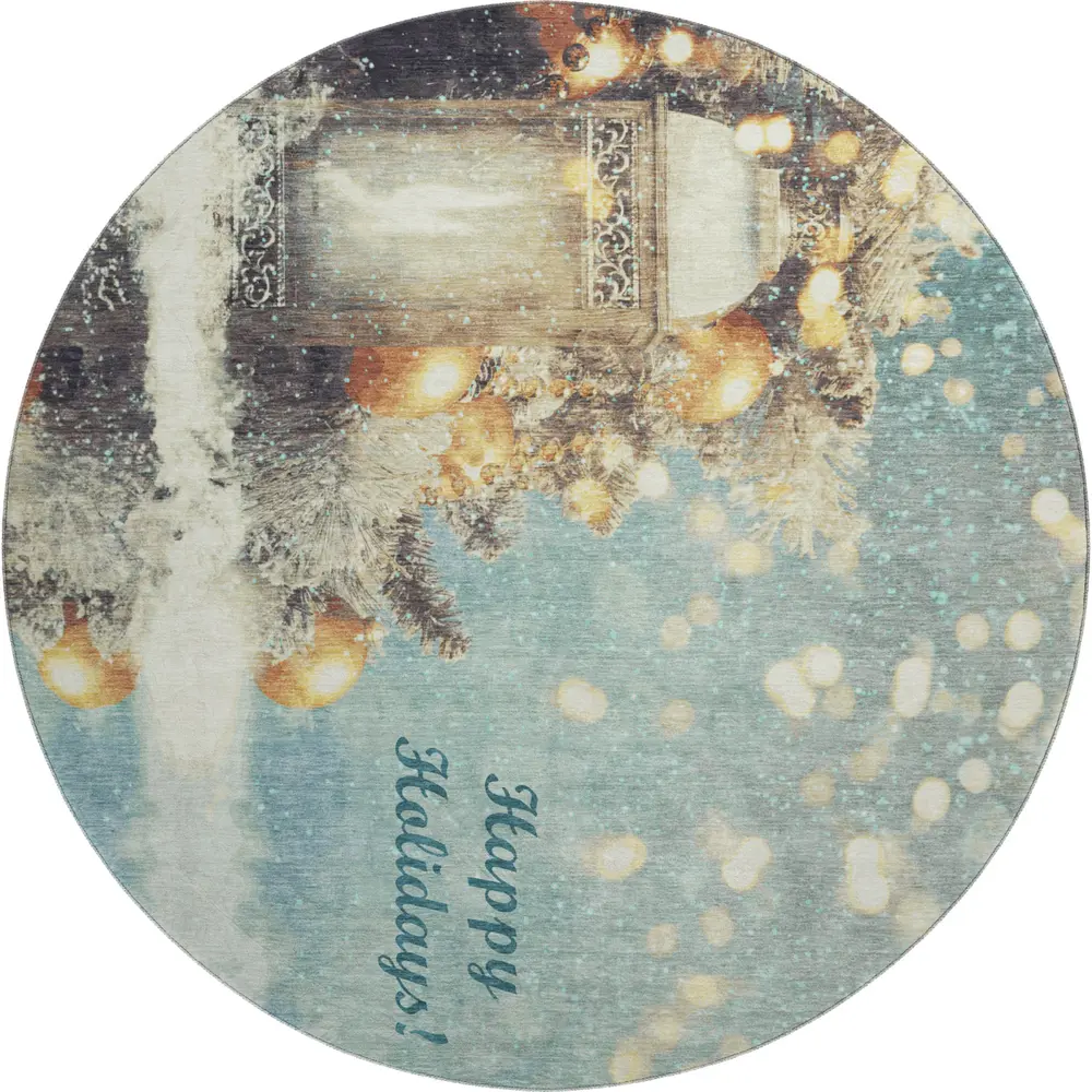 Mayfield AMF214 Blue 8' x 8' Rug