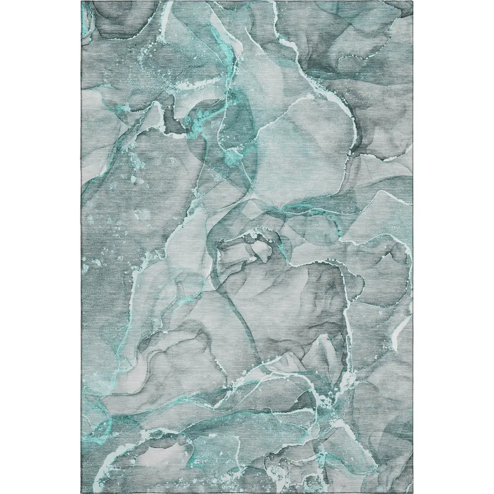 Mayfield AMF519 Teal 3' x 5' Rug