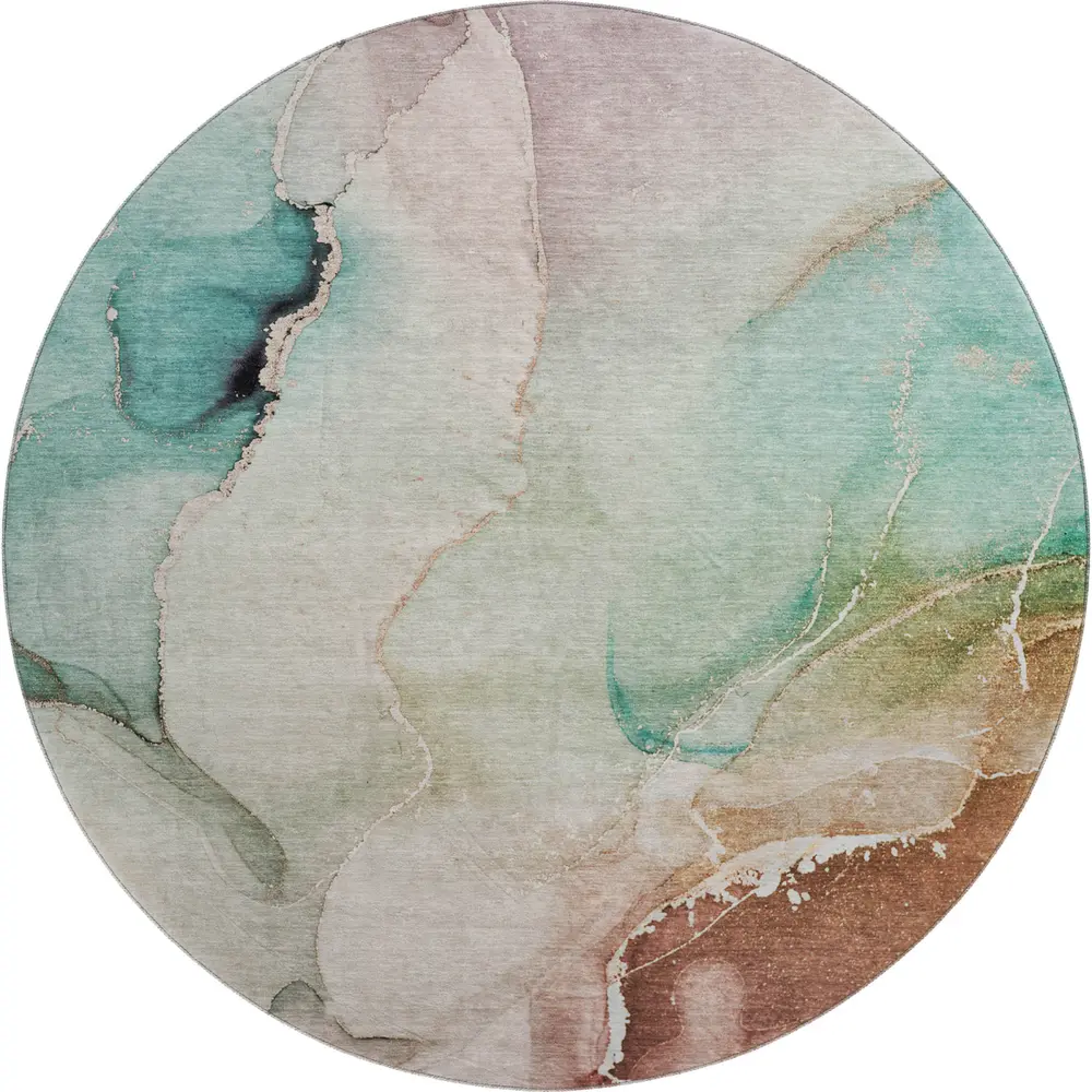 Mayfield AMF521 Teal 8' x 8' Rug