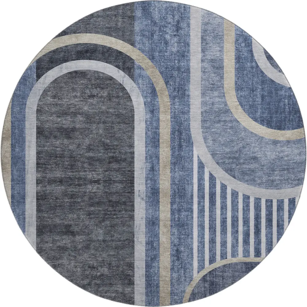 Mayfield AMF532 Navy 8' x 8' Rug