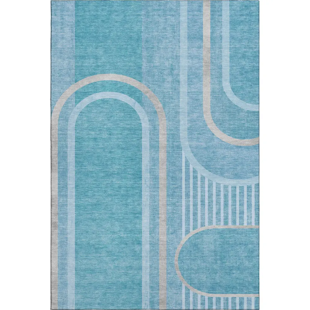 Mayfield AMF532 Teal 8' x 10' Rug