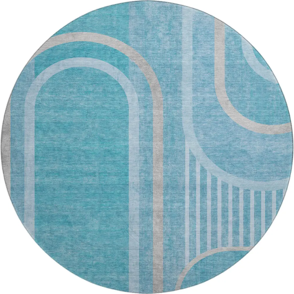 Mayfield AMF532 Teal 8' x 8' Rug