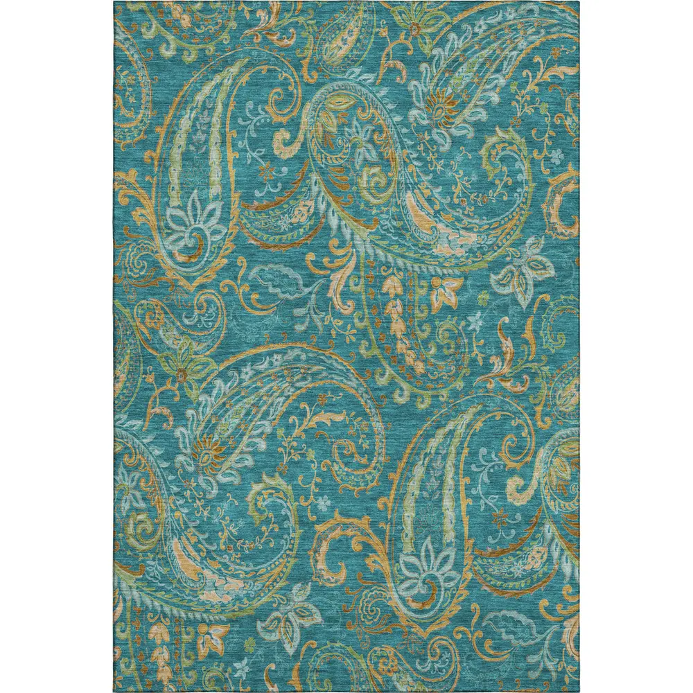 Mayfield AMF533 Teal 3' x 5' Rug