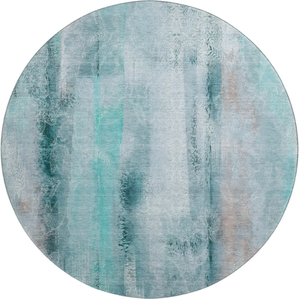 Mayfield AMF537 Teal 8' x 8' Rug