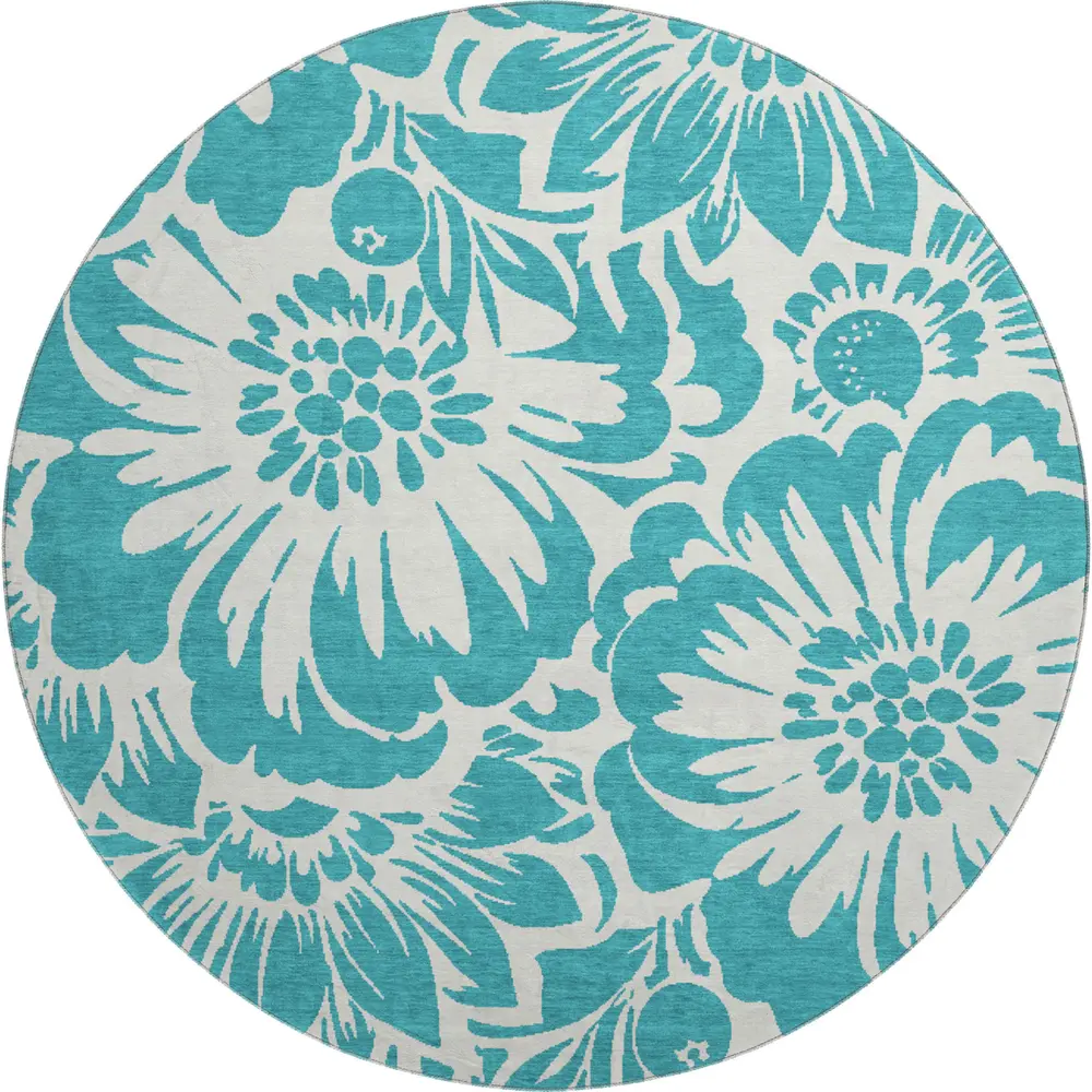 Mayfield AMF551 Teal 8' x 8' Rug