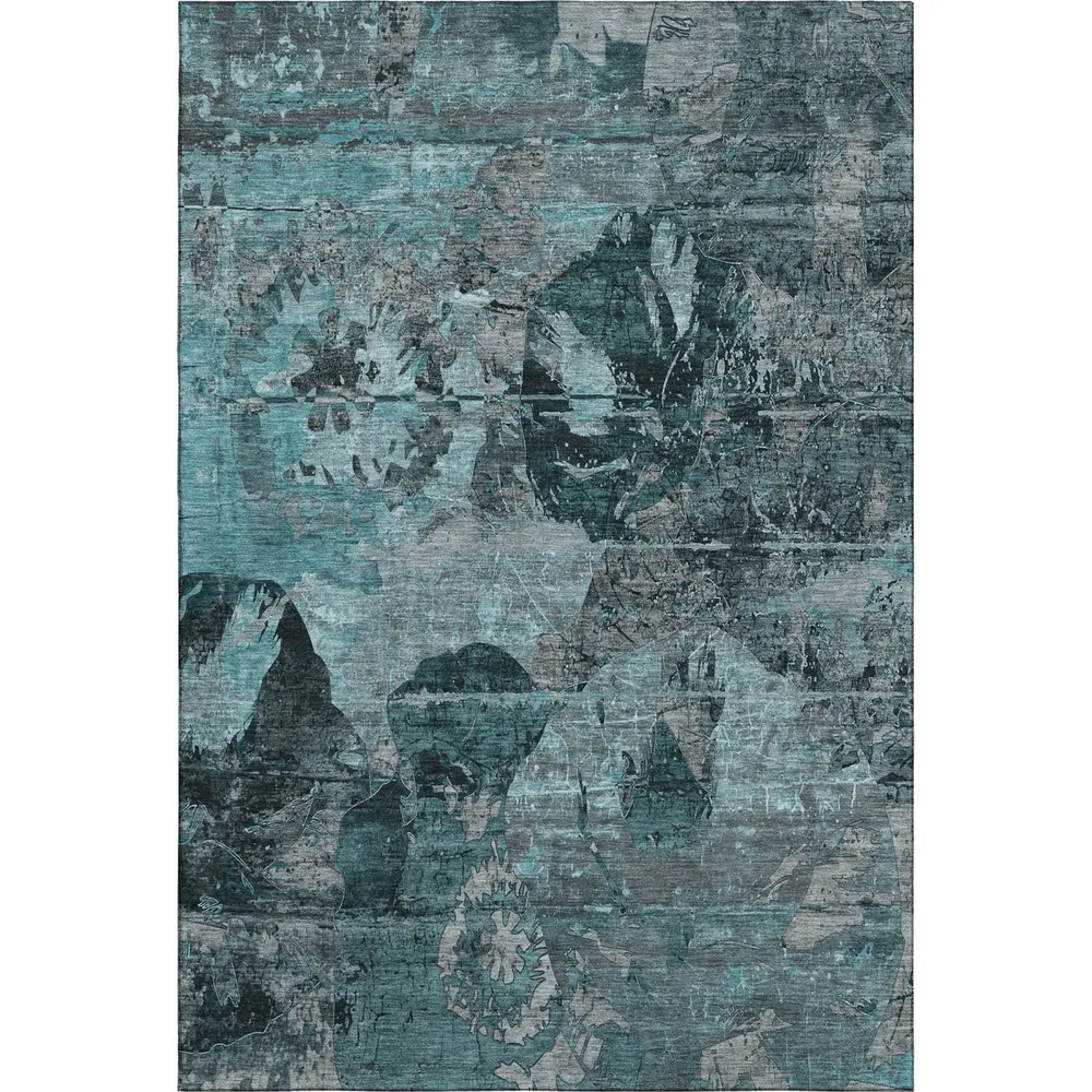 Mayfield AMF555 Teal 3' x 5' Rug