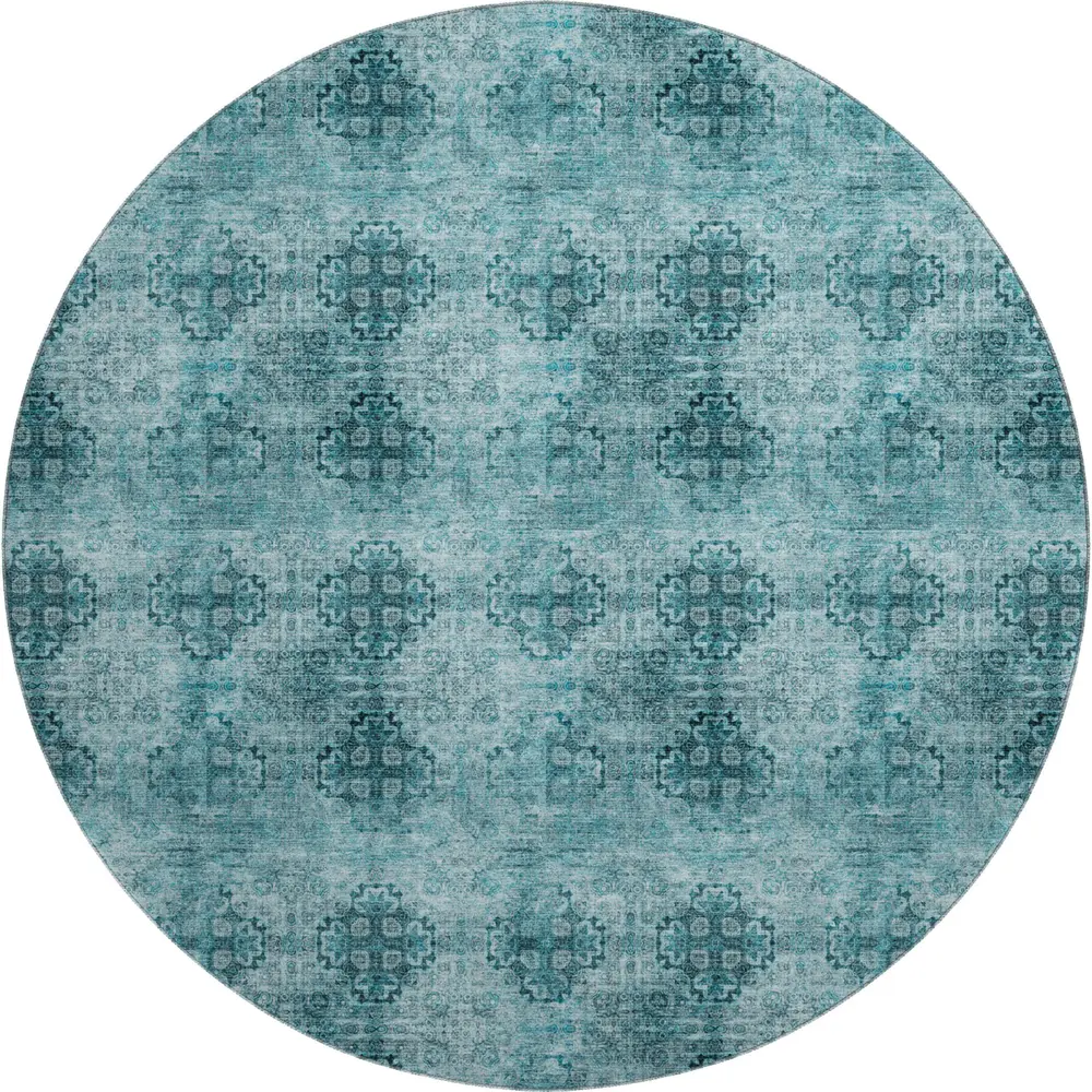 Mayfield AMF557 Teal 8' x 8' Rug