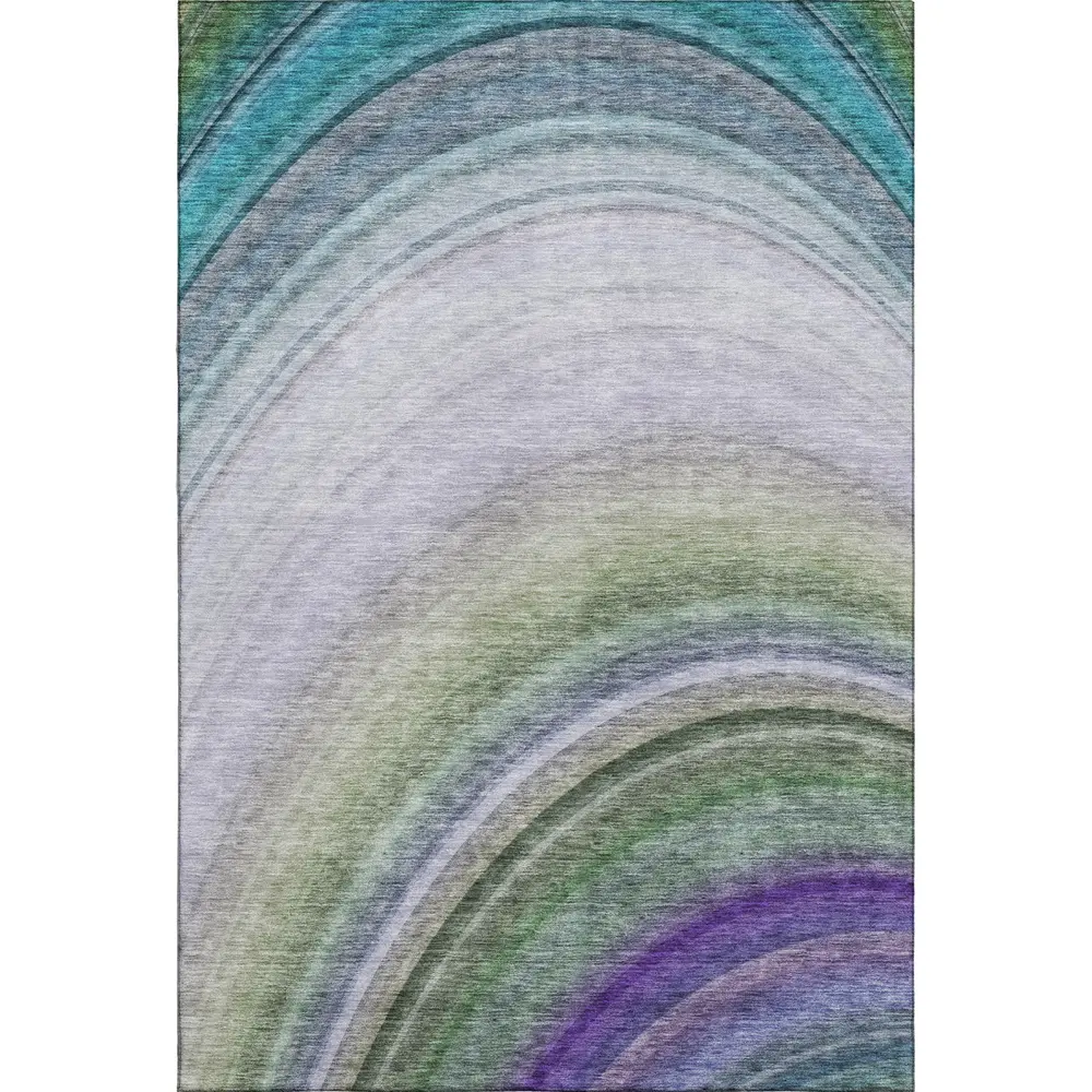 Mayfield AMF584 Teal 3' x 5' Rug
