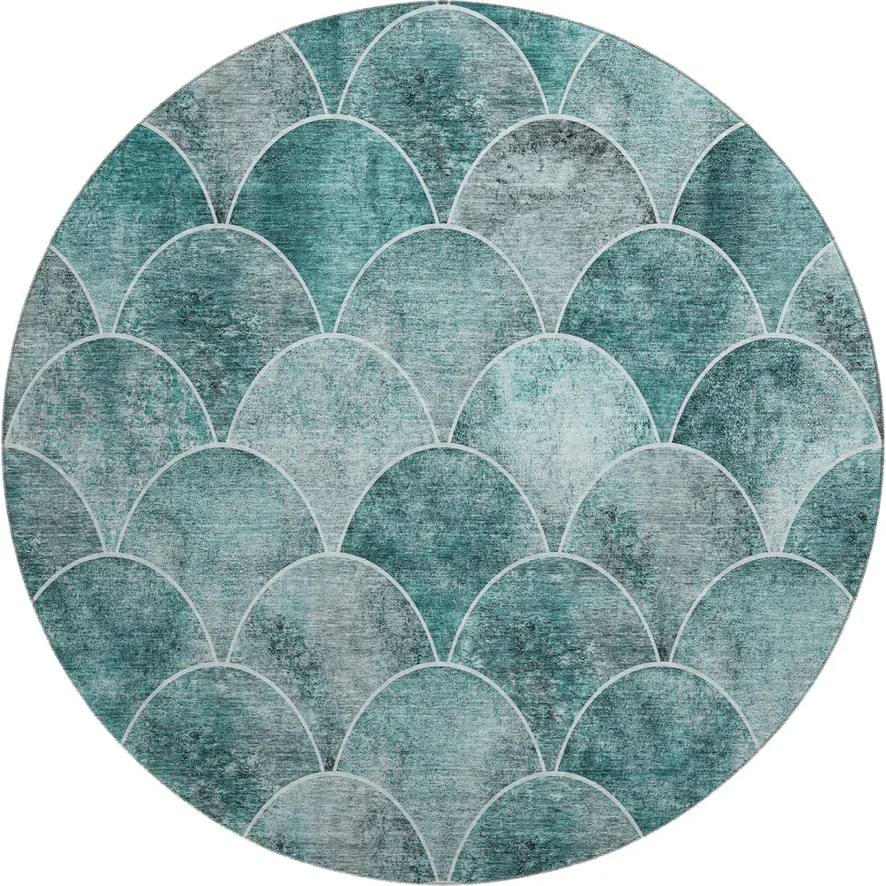 Mayfield AMF594 Teal 8' x 8' Rug