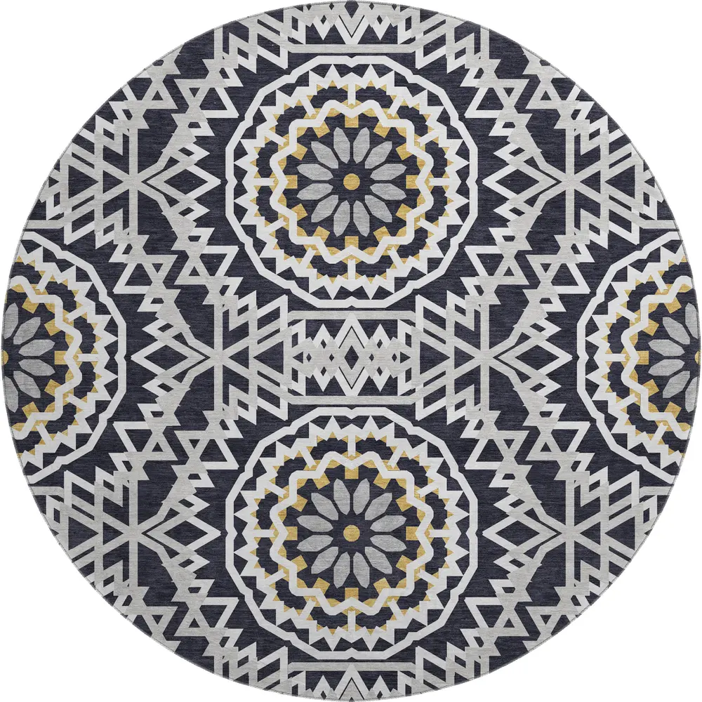 Mayfield AMF619 Black 8' x 8' Rug