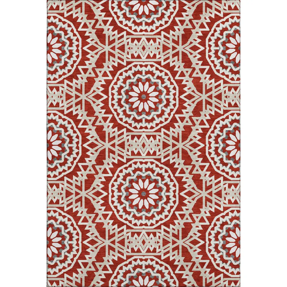 Mayfield AMF619 Red 3' x 5' Rug