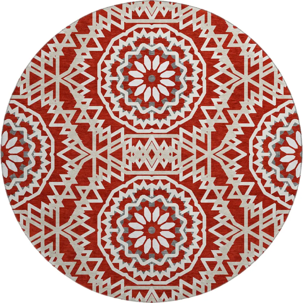 Mayfield AMF619 Red 8' x 8' Rug