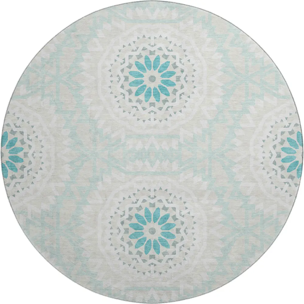 Mayfield AMF619 Teal 8' x 8' Rug