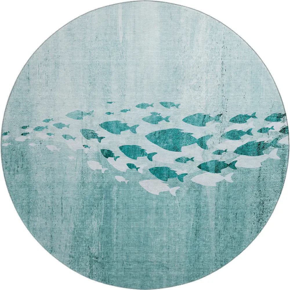 Mayfield AMF627 Teal 8' x 8' Rug