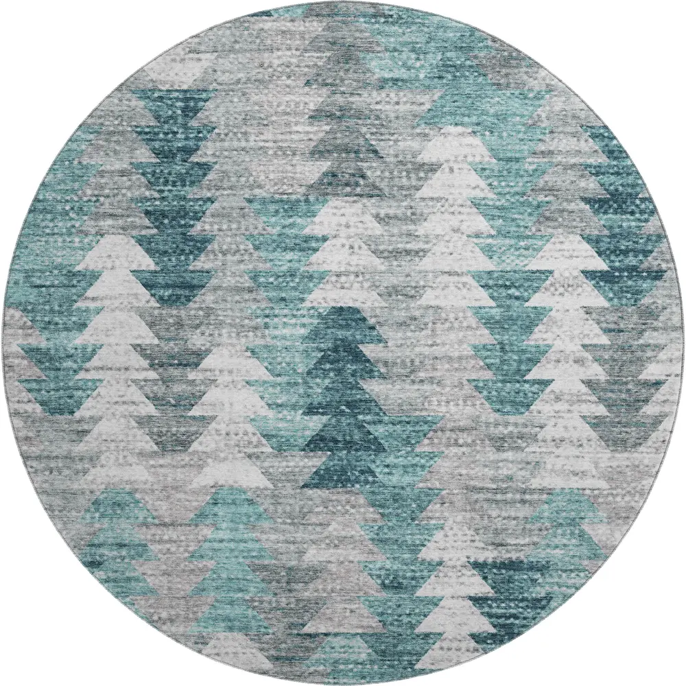 Mayfield AMF632 Teal 8' x 8' Rug
