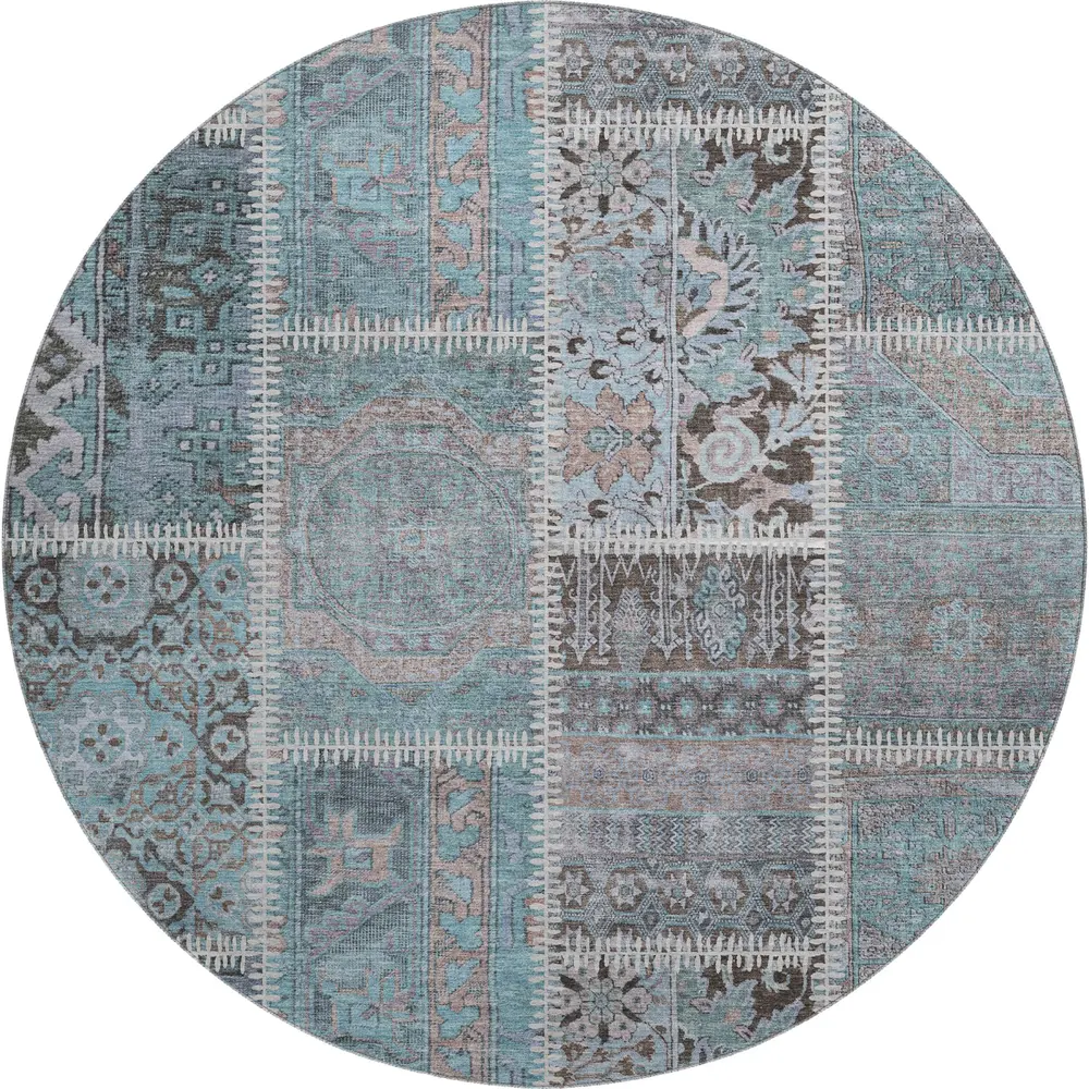 Mayfield AMF635 Teal 8' x 8' Rug