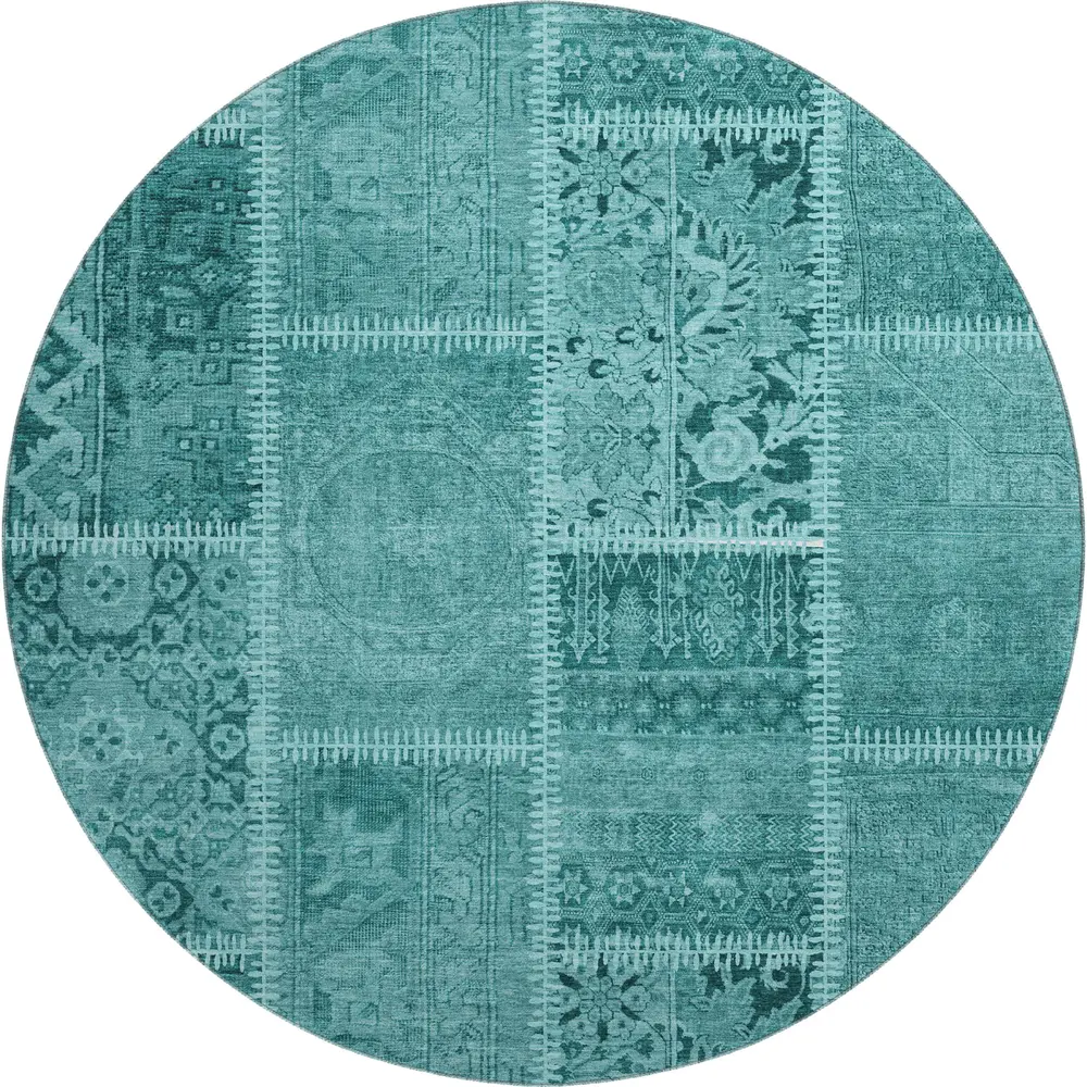 Mayfield AMF635 Turquoise 8' x 8' Rug