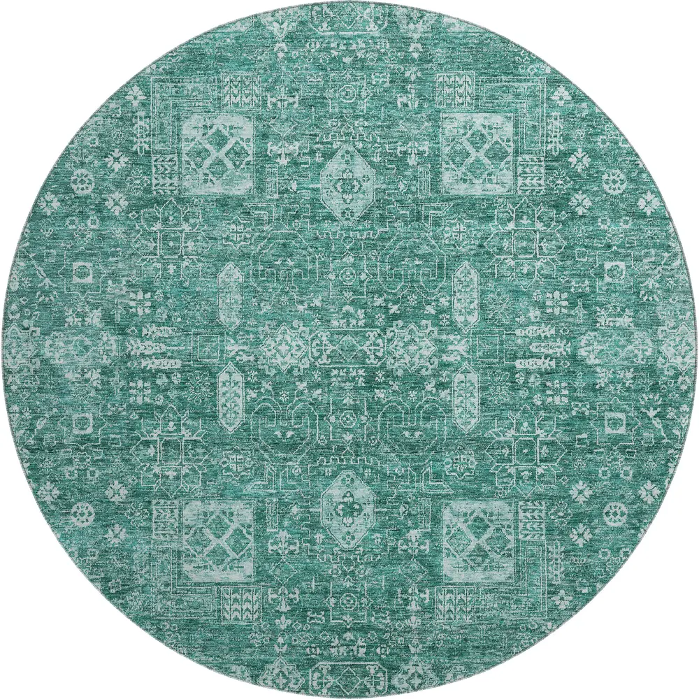 Mayfield AMF637 Teal 8' x 8' Rug