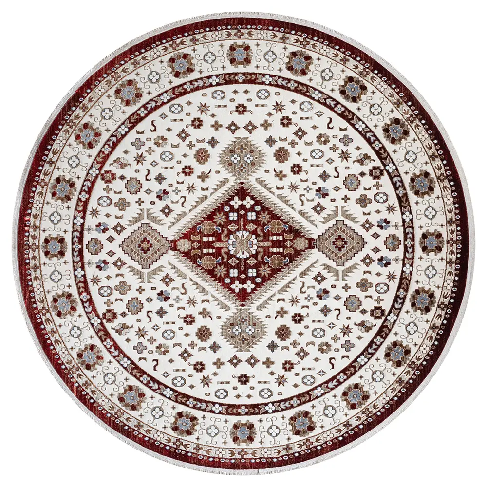 United Weavers Hudson Joy Burgundy Round Rug 7'11