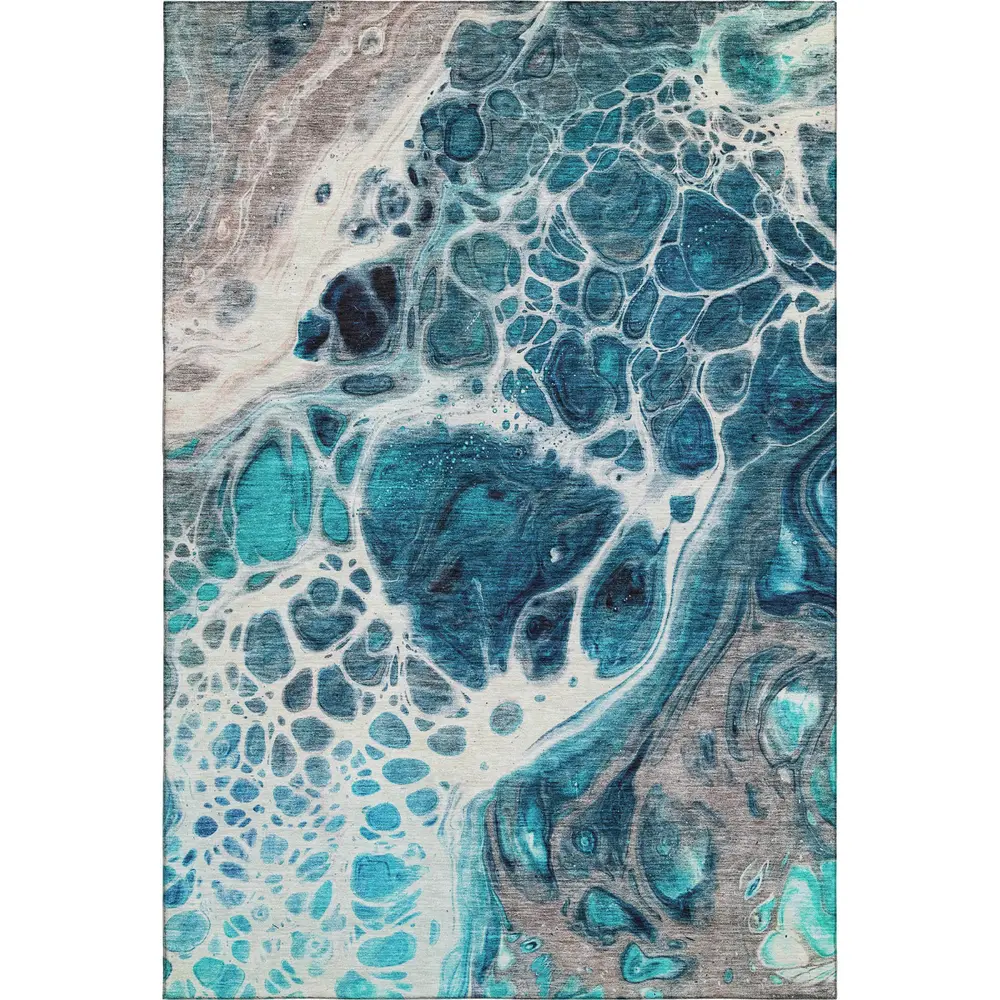 Mayfield AMF682 Teal 3' x 5' Rug