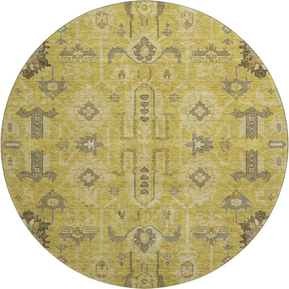 Mayfield AMF697 Gold 8' x 8' Rug