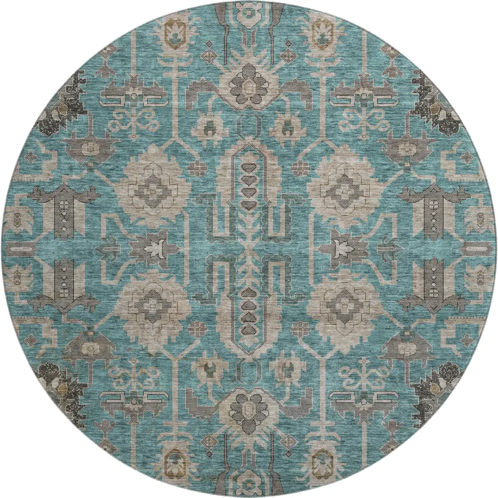 Mayfield AMF697 Teal 8' x 8' Rug