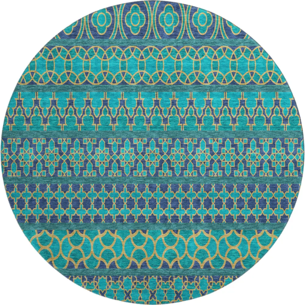 Mayfield AMF726 Teal 8' x 8' Rug