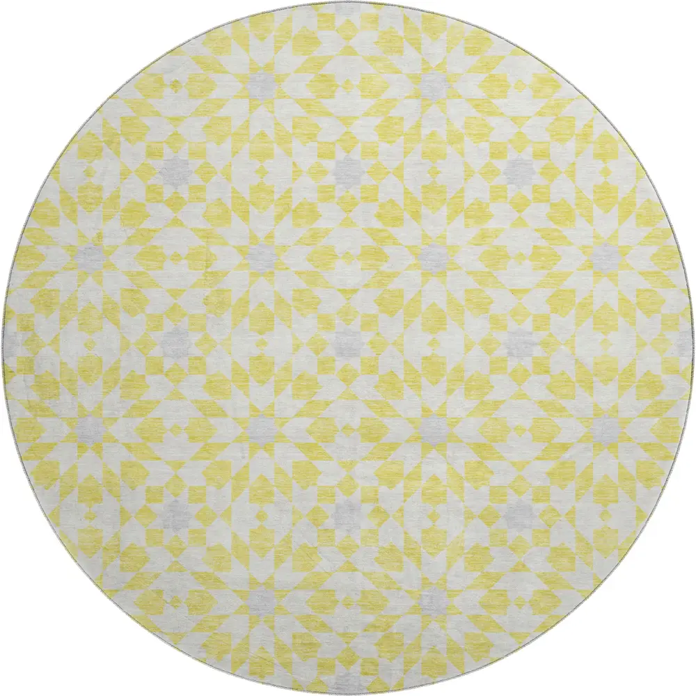 Mayfield AMF734 Yellow 8' x 8' Rug