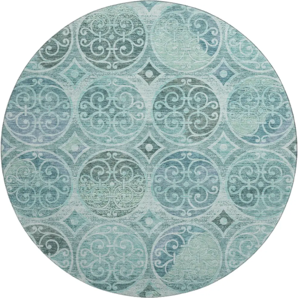 Mayfield AMF738 Teal 8' x 8' Rug