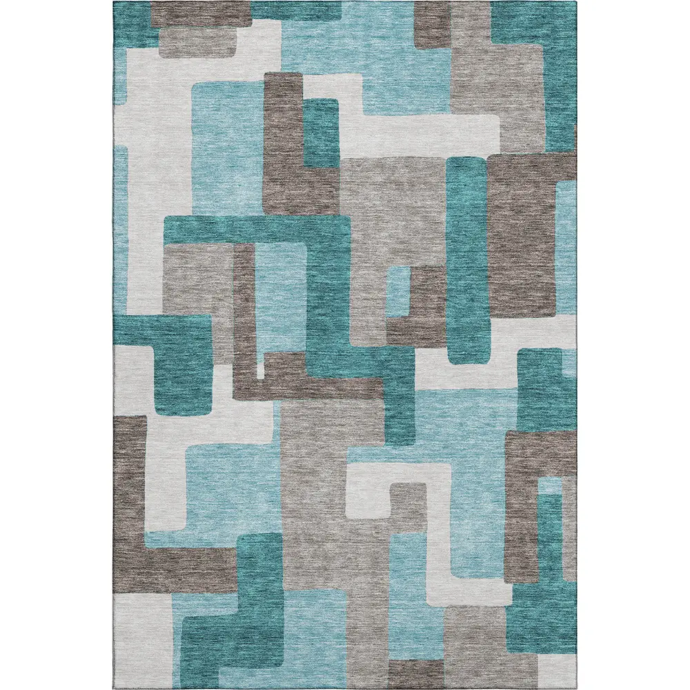 Mayfield AMF740 Teal 3' x 5' Rug