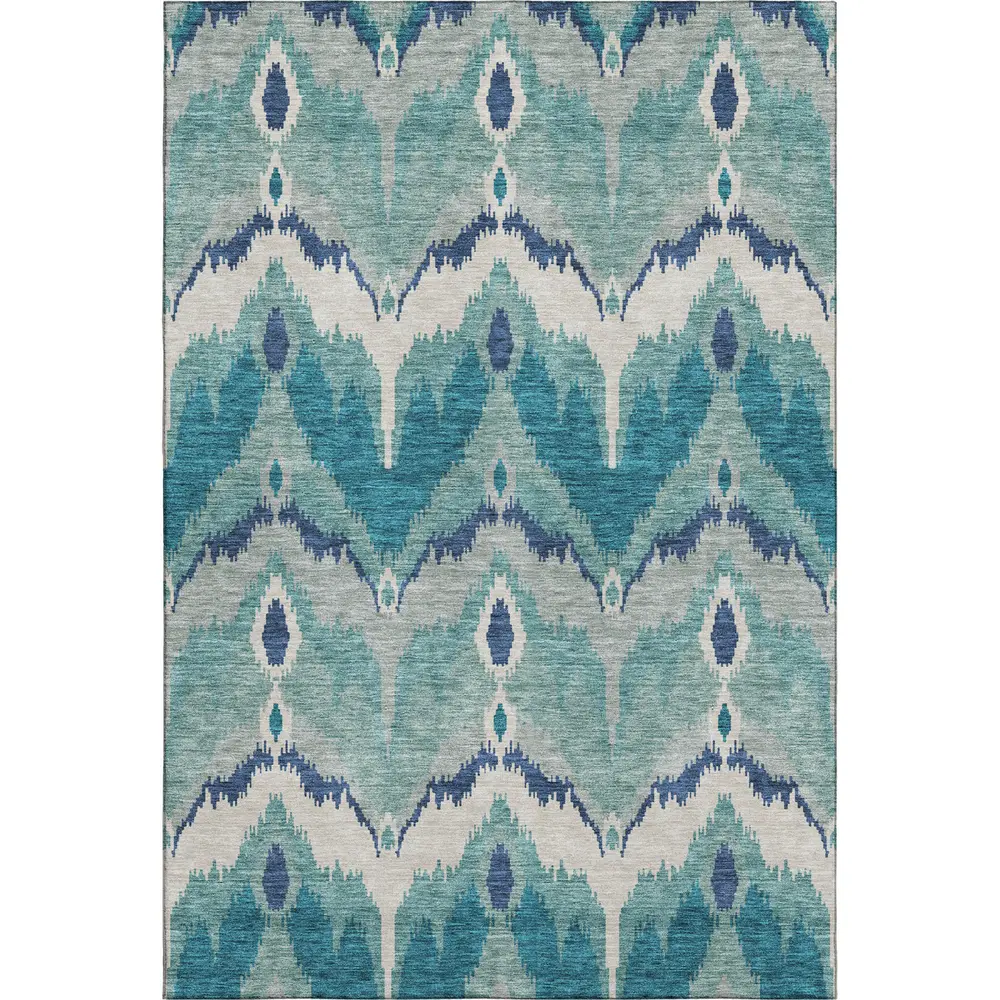 Mayfield AMF743 Teal 3' x 5' Rug