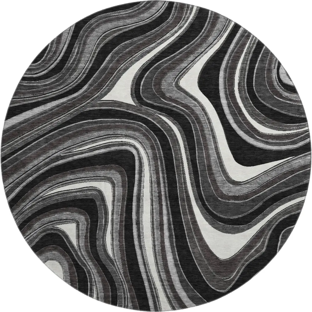 Mayfield AMF756 Black 8' x 8' Rug