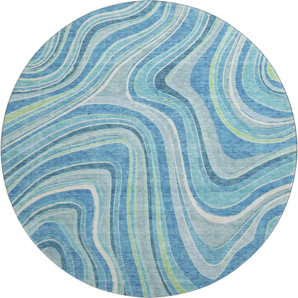 Mayfield AMF756 Blue 8' x 8' Rug