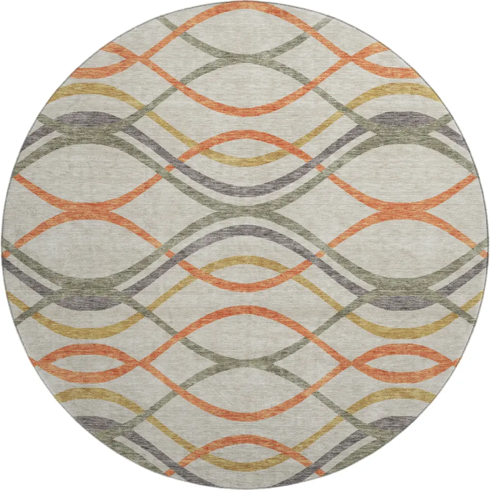 Mayfield AMF757 Orange 8' x 8' Rug