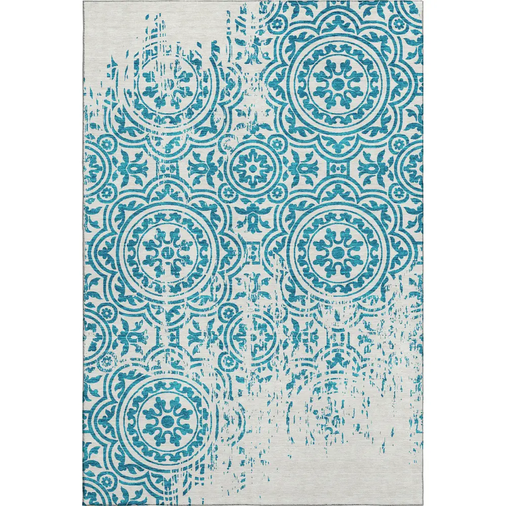 Mayfield AMF758 Teal 3' x 5' Rug