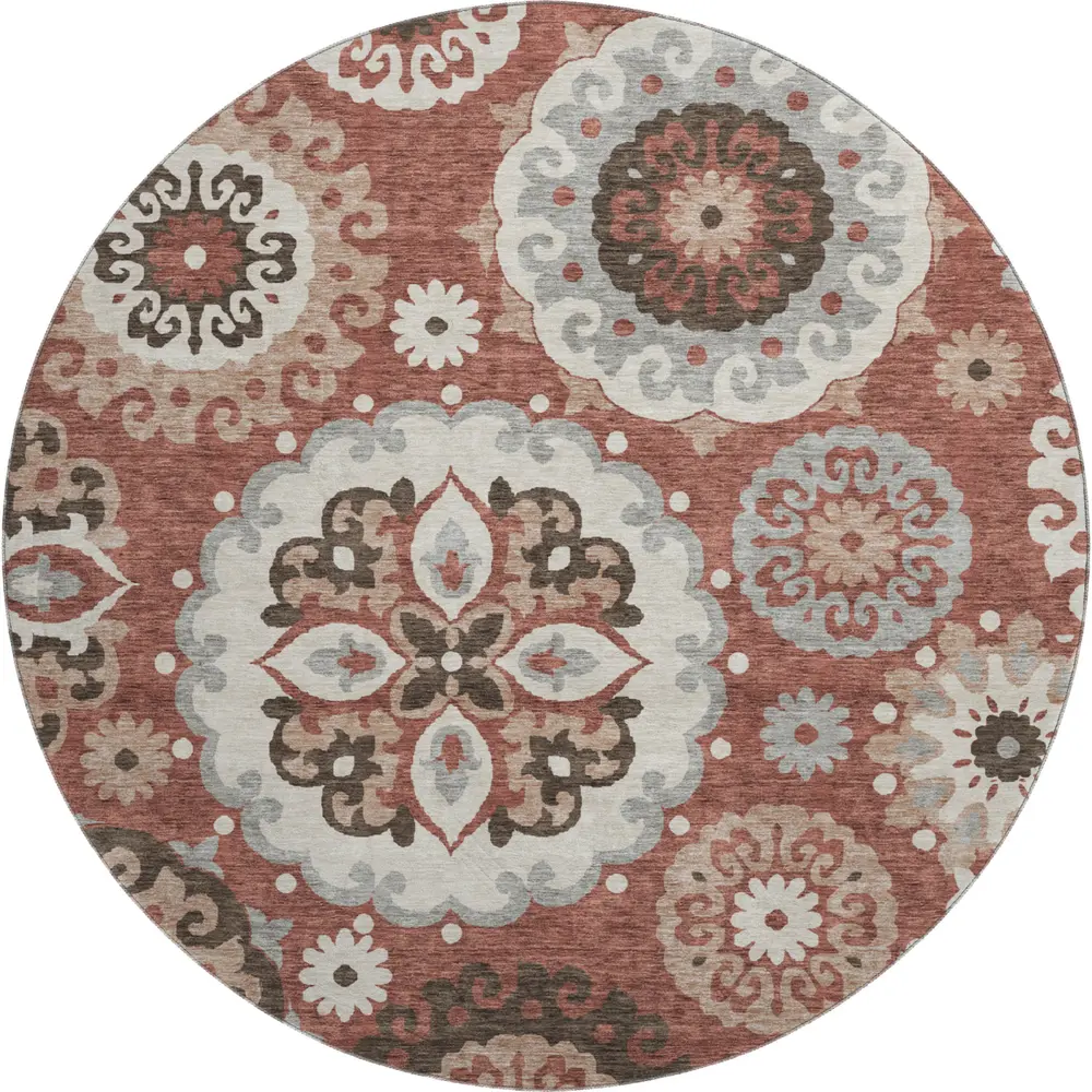 Mayfield AMF763 Paprika 8' x 8' Rug