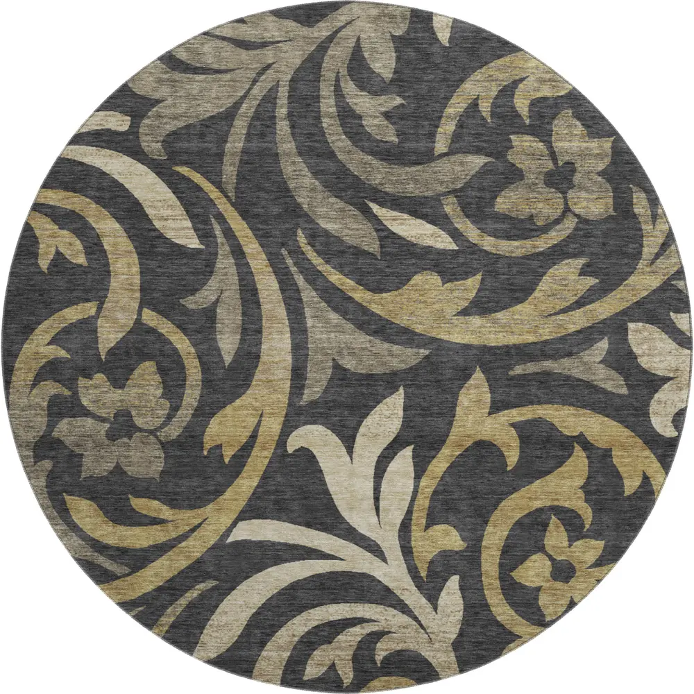 Mayfield AMF764 Black 8' x 8' Rug