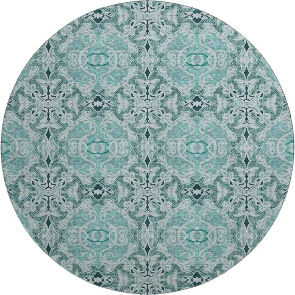 Mayfield AMF783 Teal 8' x 8' Rug