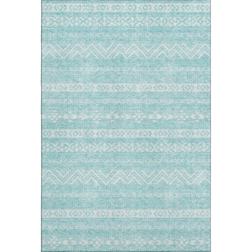 Mayfield AMF803 Teal 3' x 5' Rug