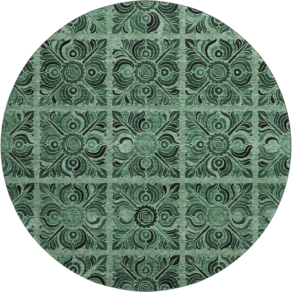 Mayfield AMF853 Green 8' x 8' Rug