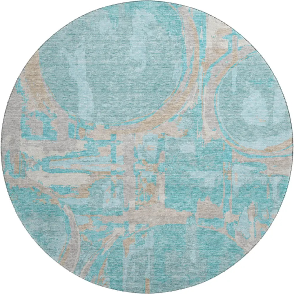Mayfield AMF855 Teal 8' x 8' Rug
